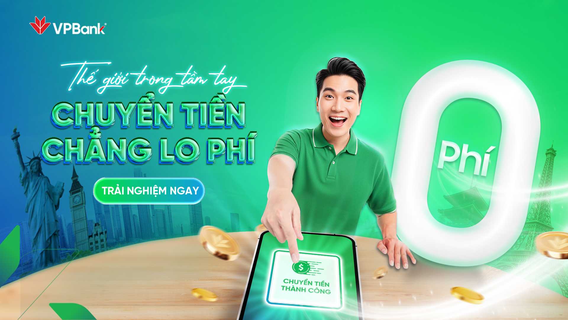 VPBank triển khai ưu đãi miễn 100% phí dịch vụ chuyển tiền quốc tế