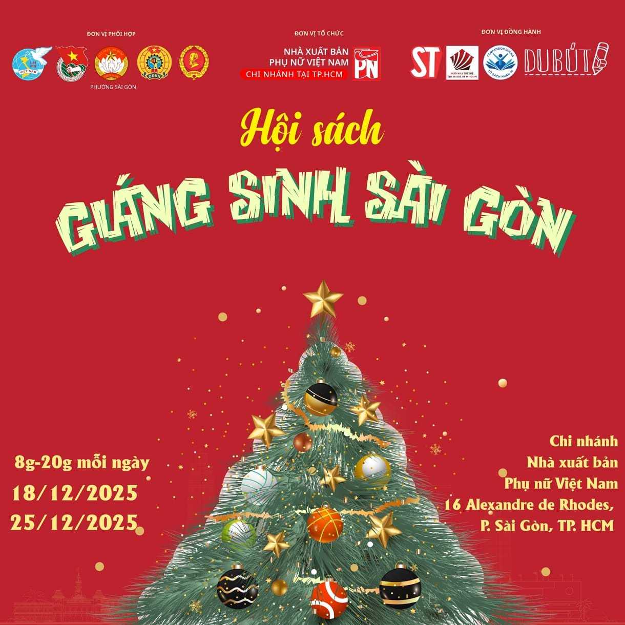 Hội sách Giáng sinh Sài Gòn: Không gian kết nối tri thức và cộng đồng