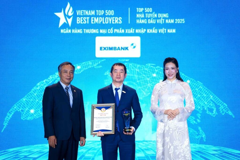 Eximbank lọt top 10, top 50, top 500 nhà tuyển dụng và môi trường làm việc tốt nhất 2025