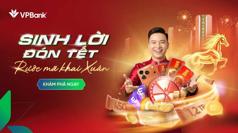 VPBank ưu đãi đón xuân với hàng ngàn quà tặng giá trị