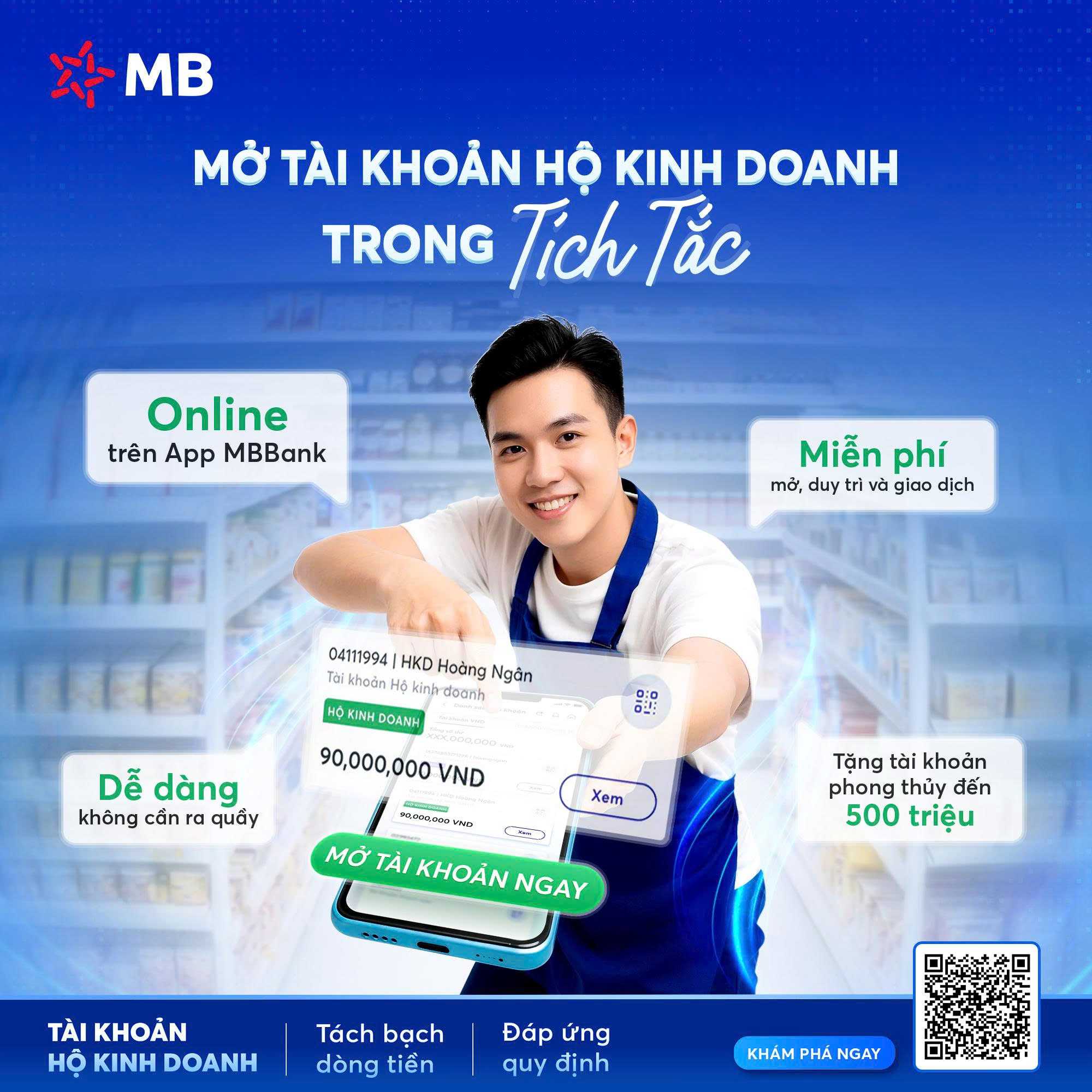 Ra mắt tính năng mở tài khoản hộ kinh doanh online 100% trên App MBbank – nhanh chóng, đúng quy định
