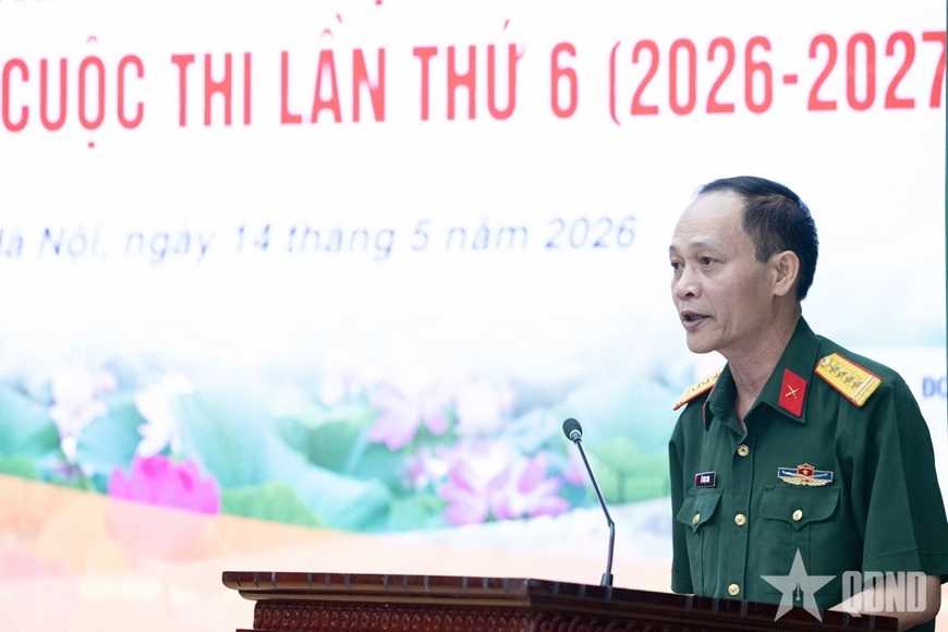 Đại tá Lê Ngọc Long, Phó tổng biên tập Báo QĐND, Phó trưởng ban Thường trực Ban tổ chức cuộc thi thông tin về lễ tổng kết, trao giải cuộc thi.