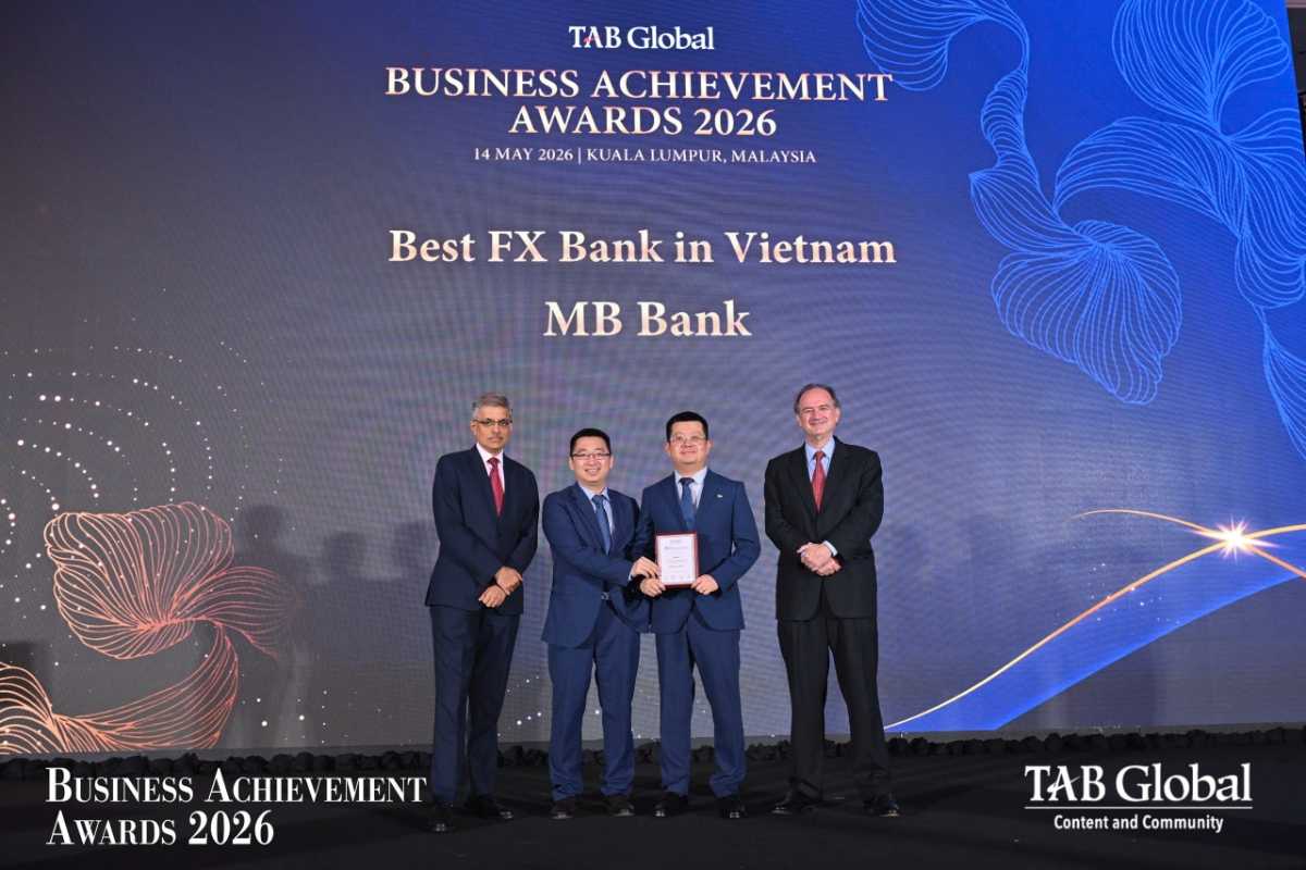 MB lần thứ ba liên tiếp được vinh danh “Ngân hàng giao dịch ngoại hối tốt nhất Việt Nam 2026”
